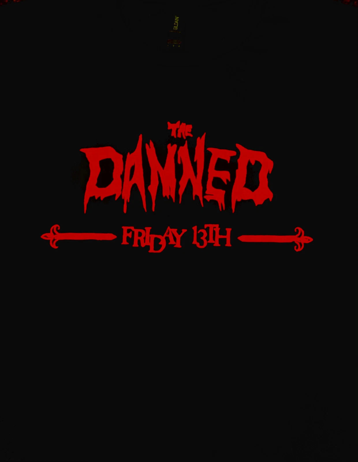 The Damned 'Friday The 13th' - (Red Shade Text)  NEW T Shirt - Official, punk