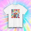 Hippie Soul T-Shirt Groovy Guitar Flowers Retro Boho Style Tee S-5XL