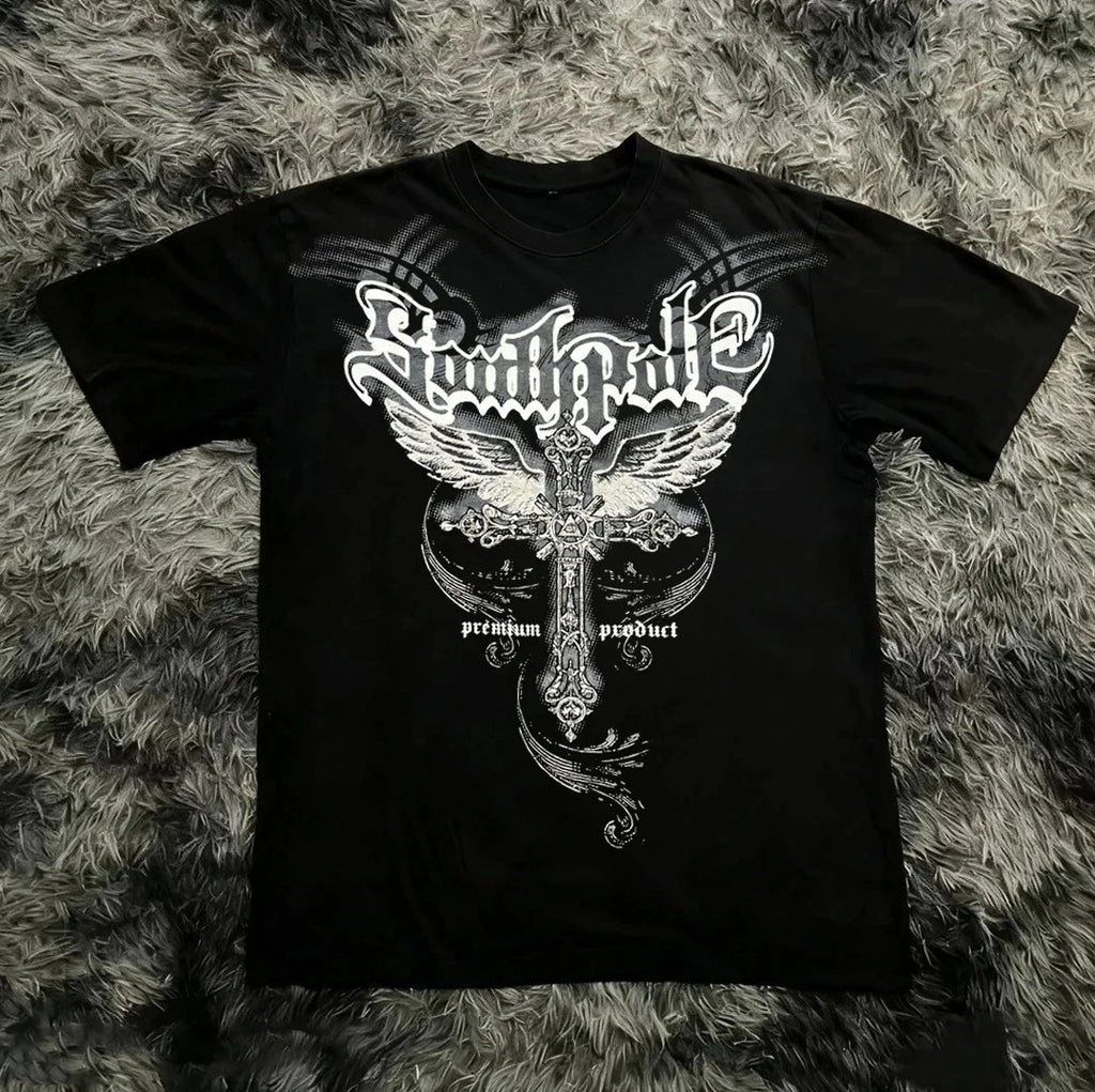 Southpole Style Cotton Skater MMA Graphic T Shirt Y2K Streetwear Mens Tee S-3XL