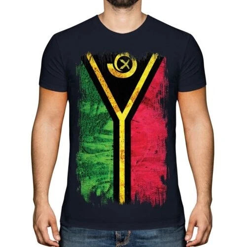 VANUATU GRUNGE FLAG MENS T-SHIRT TEE TOP NI-VANUATU VANUATUAN GIFT SHIRT