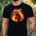 Mens Otter on Fire Motif Cotton T-Shirt Size XS to 5XL