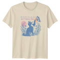 Retro Cat The World Can Be Cruel T-Shirt, Cute Kitten Butterfly Tee