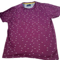 Cactus Man by Ricky Singh T-shirt burgundy wine small bird print SZ XL