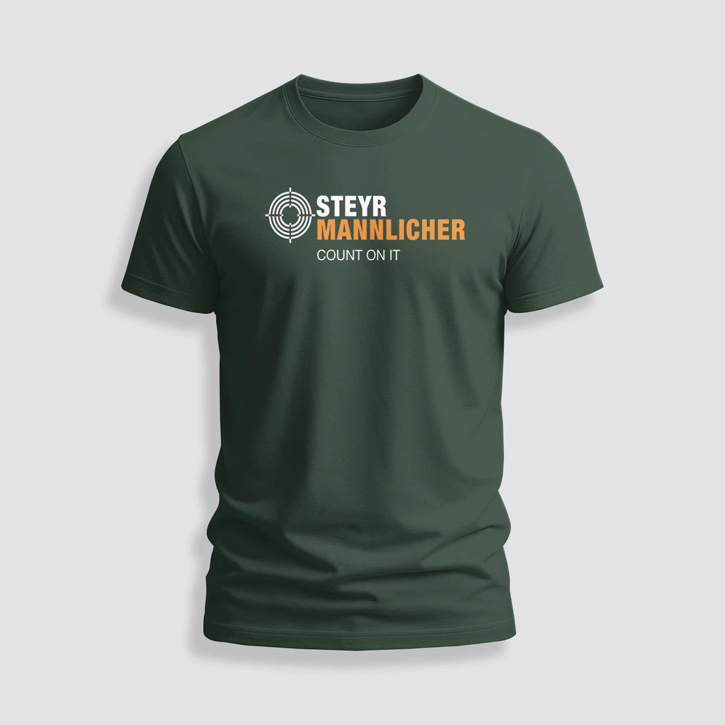 Steyr Arms Mannlicher logo funny T-Shirt Size S-5XL Made in USA
