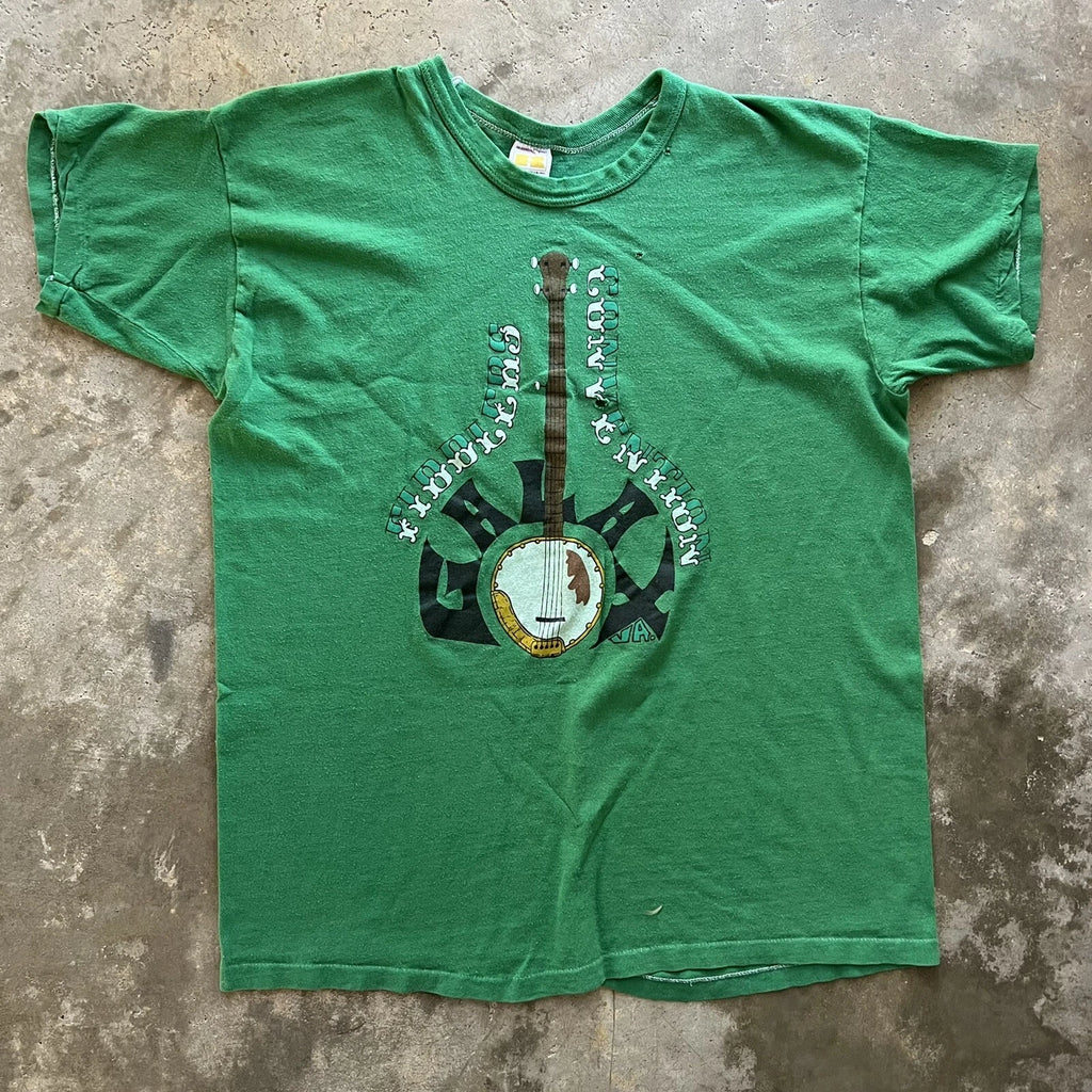 Vintage 70s Russell Athletic Mills Americana Fiddler GALAX Folk Festival T Shirt