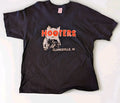 Hooters Wings Clarksville Indiana Delightfully Tacky Vintage 90s Black Tshirt XL