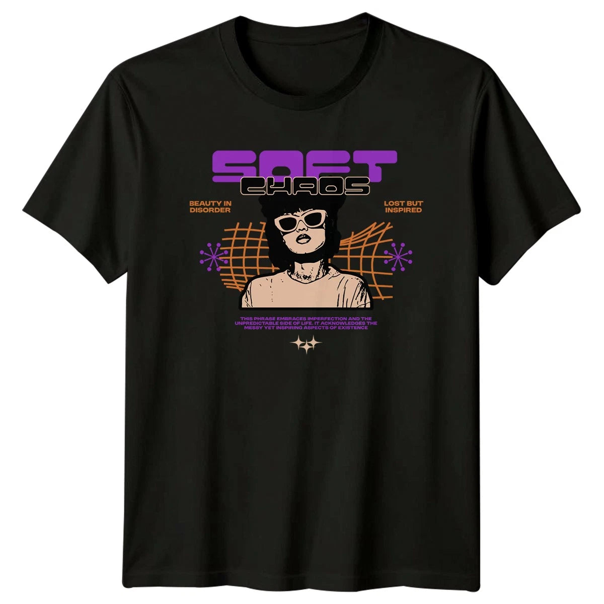 Soft Chaos Womens T-Shirt Brutalist Streetwear Aesthetic Birthday Gift For Her