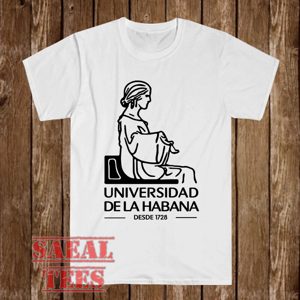 Cuba University Of Havana Men's White Size S-5XL