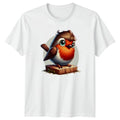Adorable Fluffy Robin Bird T-Shirt Cute Animals Bird Birthday Gift
