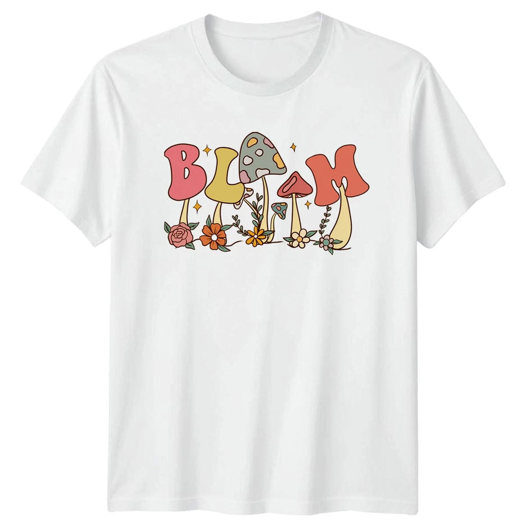 Bloom T-Shirt Mushroom Floral Nature Gift For Him And Her