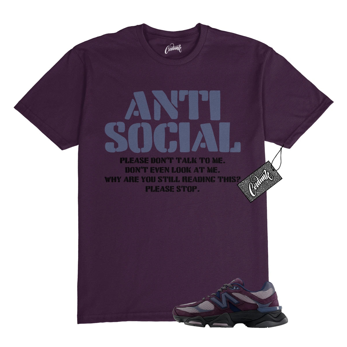 9060 Plum Brown Ice Wine Dark Arctic Grey T Shirt to Match AS