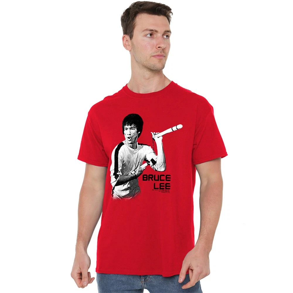 Bruce Lee Nunchucks T-Shirt S-4XL, Red