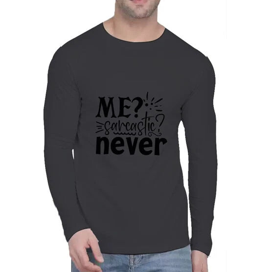 New Fashion Tshirt Me Sarcastic Never Tee Casual Cotton Size S to 3XL