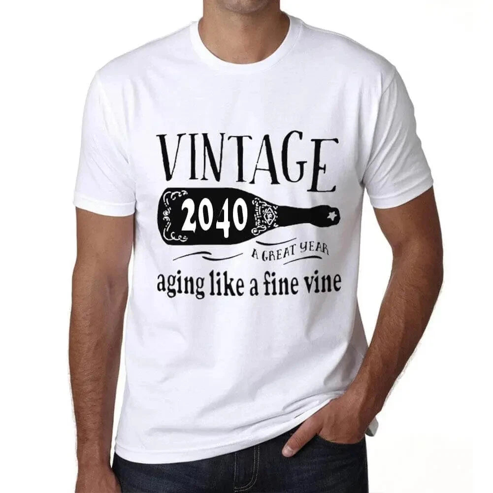 Men's Graphic T-Shirt Aging Like A Fine Wine 2040 Eco-Friendly Limited Edition