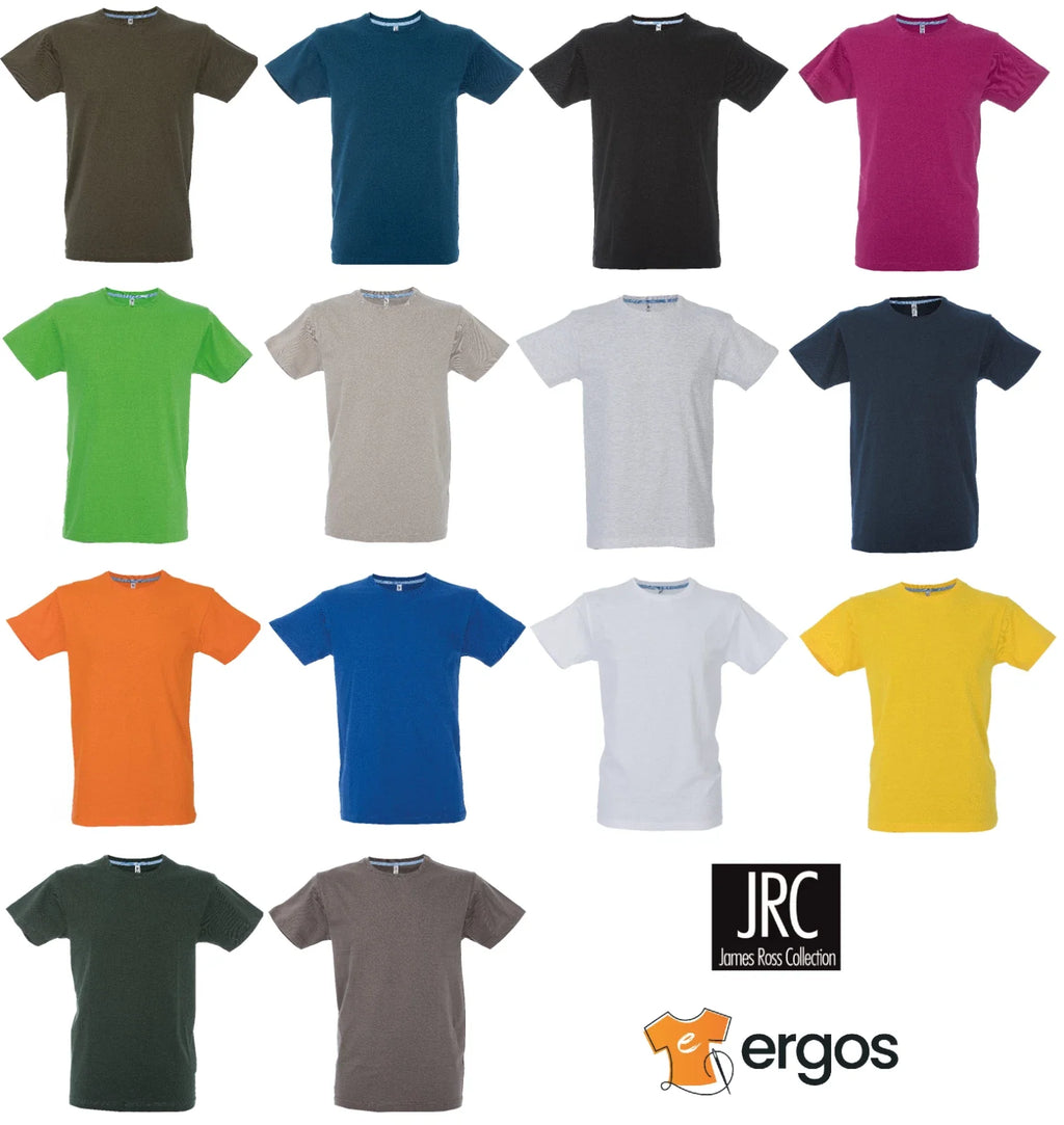 JRC CALIFORNIA MAN Men's Crew Neck Jersey Half Sleeve Short 100% Cotton T-Shirt
