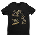 Skateboard Skeleton T-Shirt Funny Skating Graphic Tee Mens Black Cotton Top UK