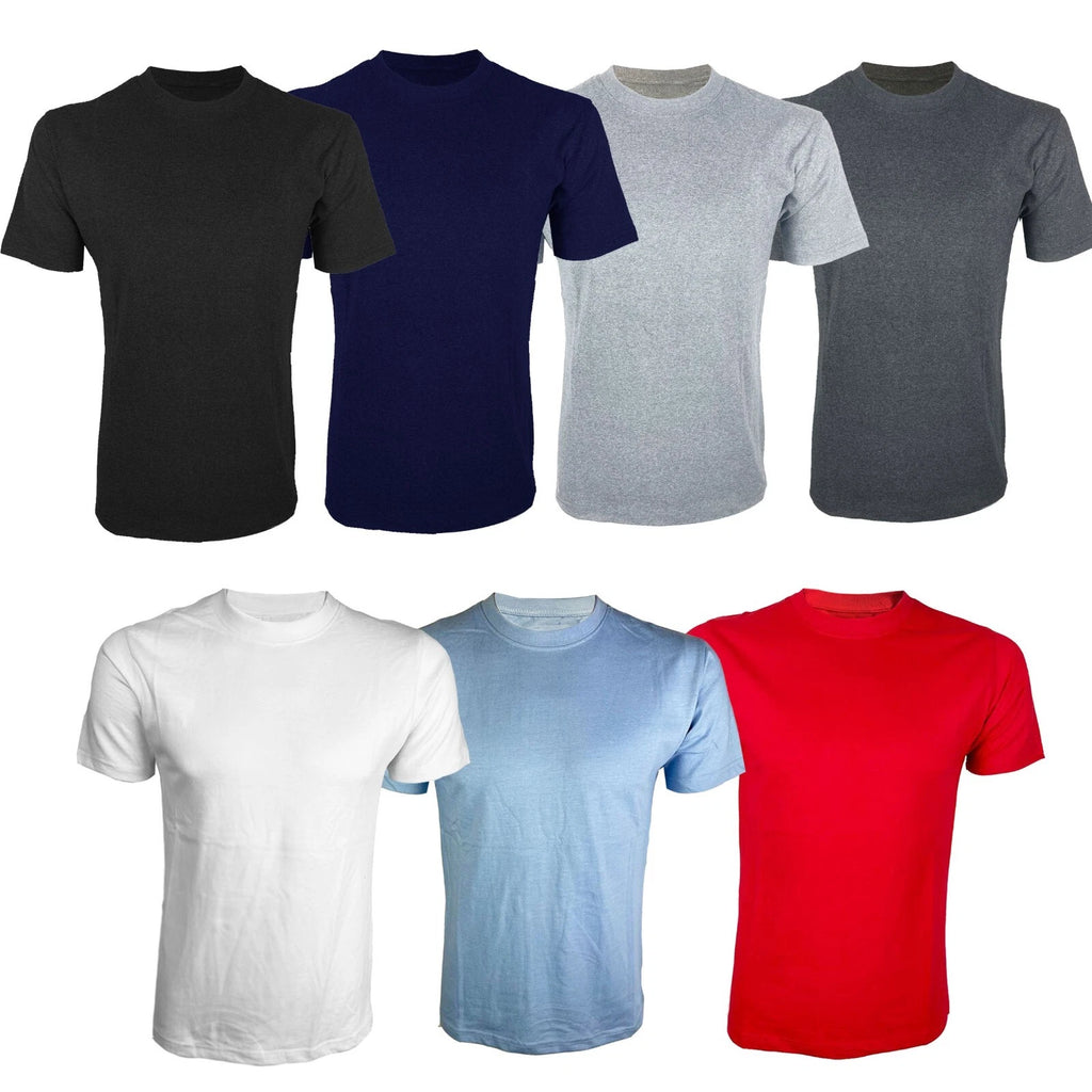 PACK OF 3 x Mens T Shirts Crew Neck Short Sleeve Plain Tee Shirt