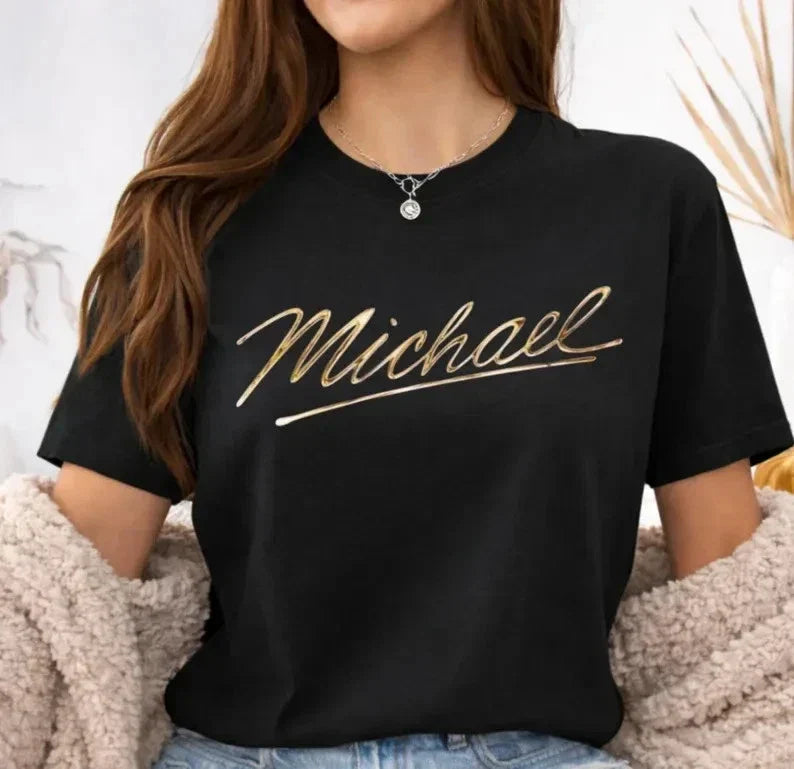 Michael Jackson Gold Graphic Tee, 90s Music Icon Unisex Shirt