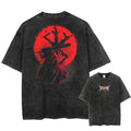 Berserk Manga T Shirt Anime Acid Wash Vintage Oversized Graphic Streetwear Tee