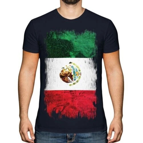 Mexico Grunge Flag Men's Mexico Mexican T-Shirt M? Xihco football shirt