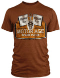 Motor Age Pin Up Punk Street  Gothic Americana Tattoo Art Men's Tee SPARK PLUGS