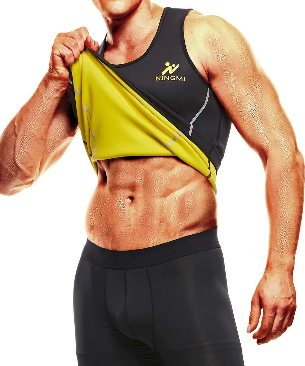 Sweat Vest for Men Neoprene Waist Trainer Tank Weighted Vest Waist Trimmer Sa...