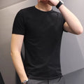Stylish Solid Color Men's Short Sleeve T shirt Casual Bottoming Pullover