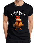 F-CAW-F Funny Cartoon Chicken Crazy Farm Humor Funny Men's T-Shirt