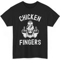 Chicken Fingers T-Shirt Funny Offensive Rooster Middle Finger Humor Graphic