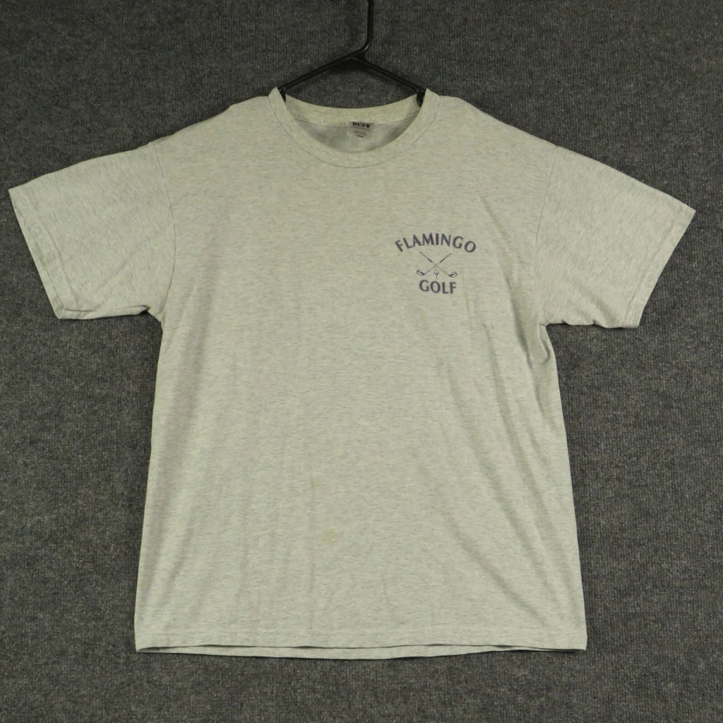 Fruit of the Loom Shirt Mens Large Grey Short Sleeve Crew Neck Pullover Tee