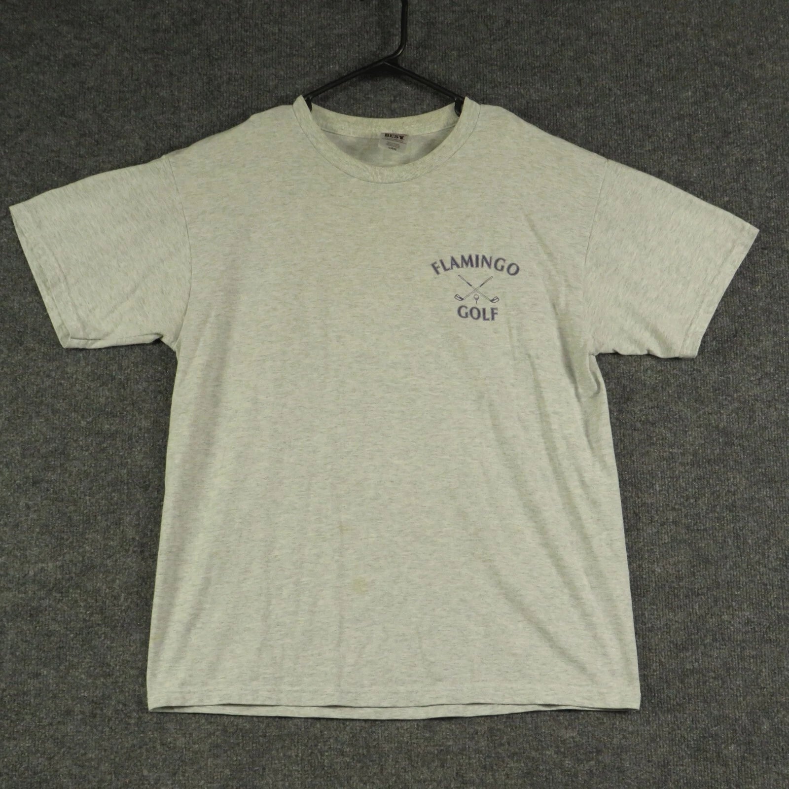 Fruit of the Loom Shirt Mens Large Grey Short Sleeve Crew Neck Pullover Tee