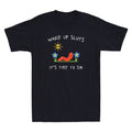 Wake Up Sluts It's Time to Sin Funny Animal Cartoon Meme Quote Men's T-Shirt Tee