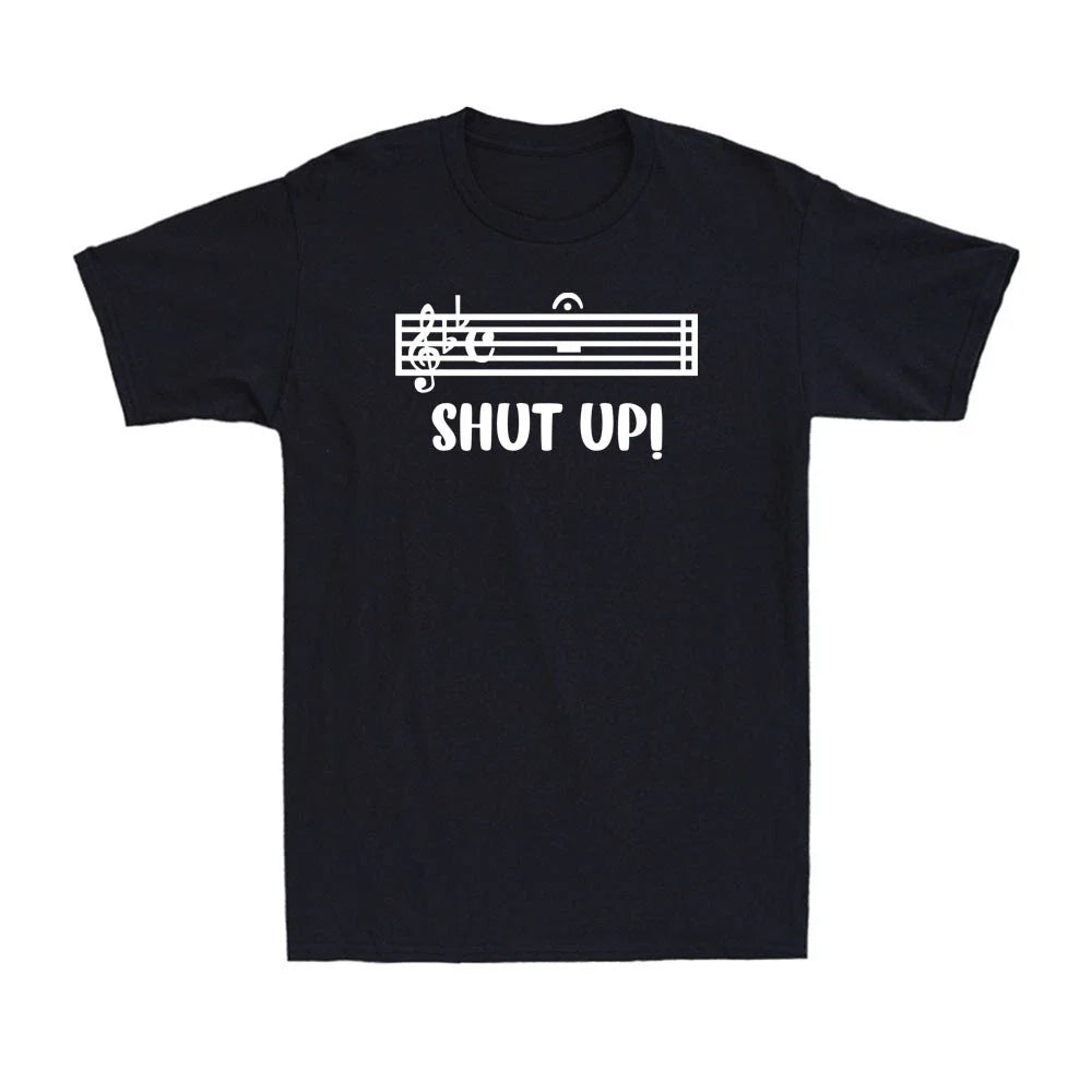 Band Geek Shut Up Fermata Music Shirt Clever Musical Pun Vintage Men's T-Shirt
