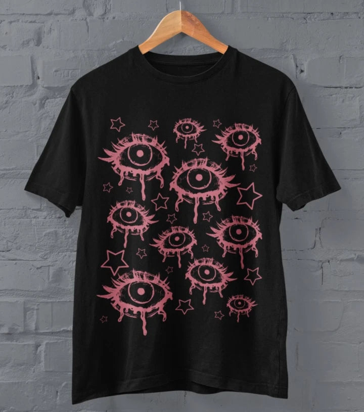 Horror Eyes Pastel Goth Grunge Alternative Clothing Shirt Unisex Horror Tee