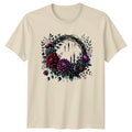 Gothic Floral Candle Wreath T-Shirt Dark Academia Goth Aesthetic Birthday Gift