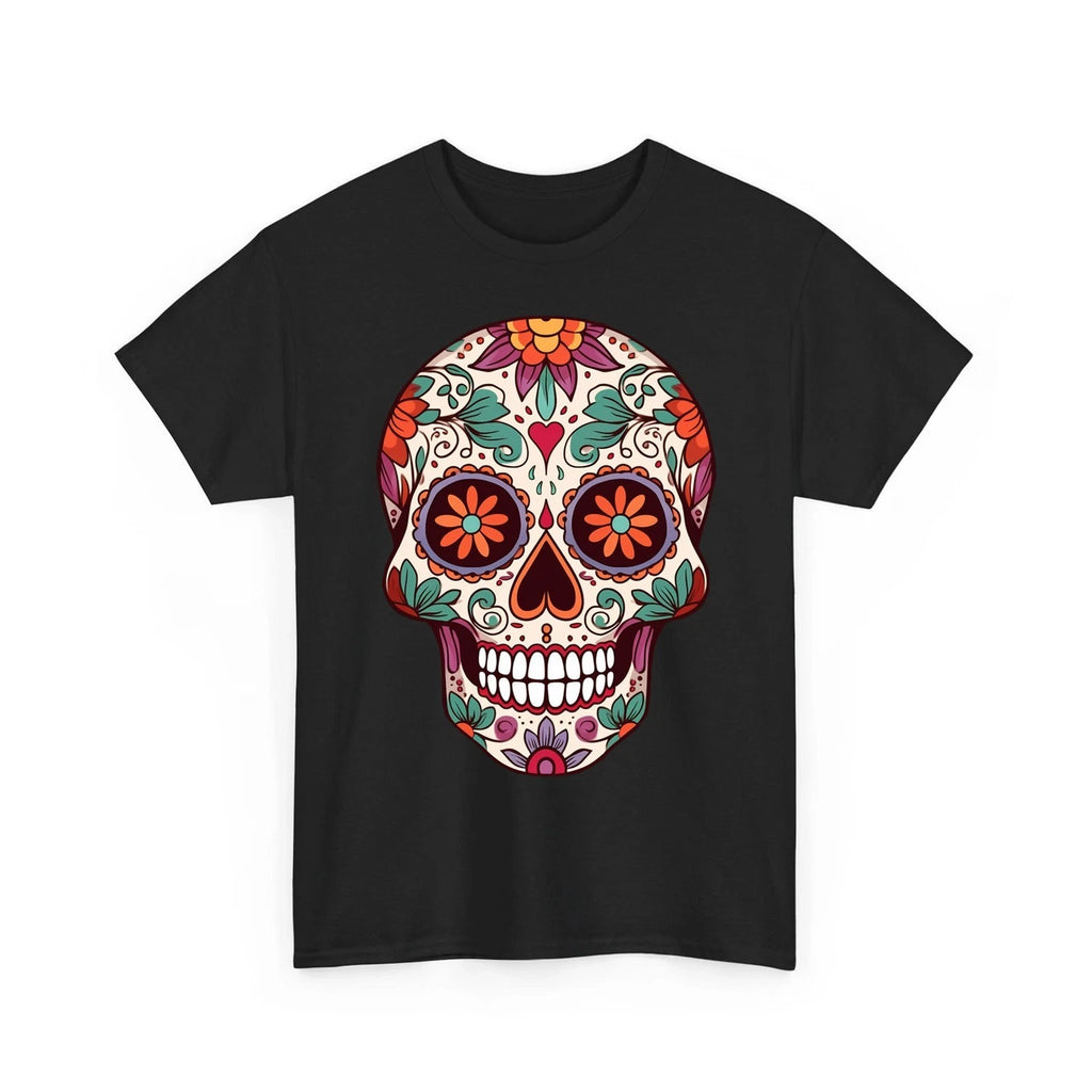 Dia De Los Muertos Sugar Skull La Catrina Day Of The Dead Floral Graphic T-Shirt
