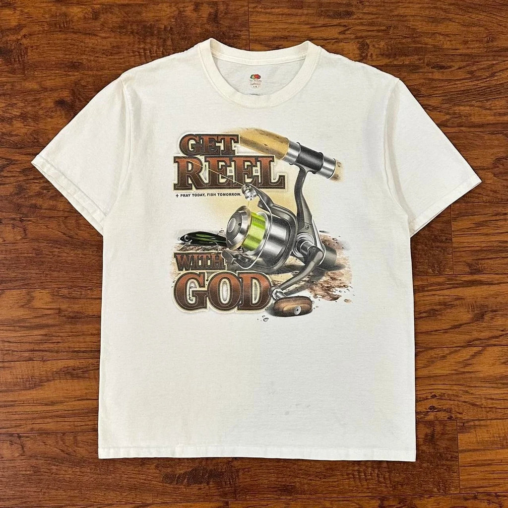 Y2K Jesus Fishing God T-Shirt