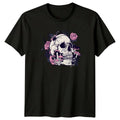 Skull Rose Mushroom Spider T-Shirt Gothic Botanical Halloween Alternative