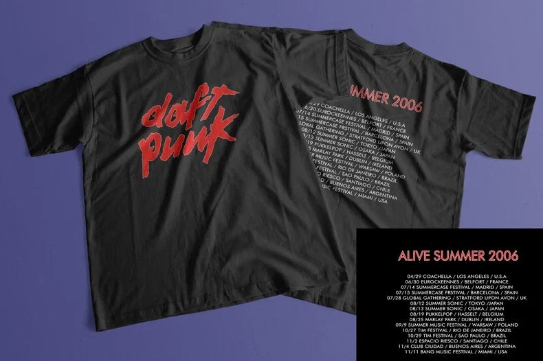 Shirt Tour Daft Punk T Shirt 2006 Tour Black