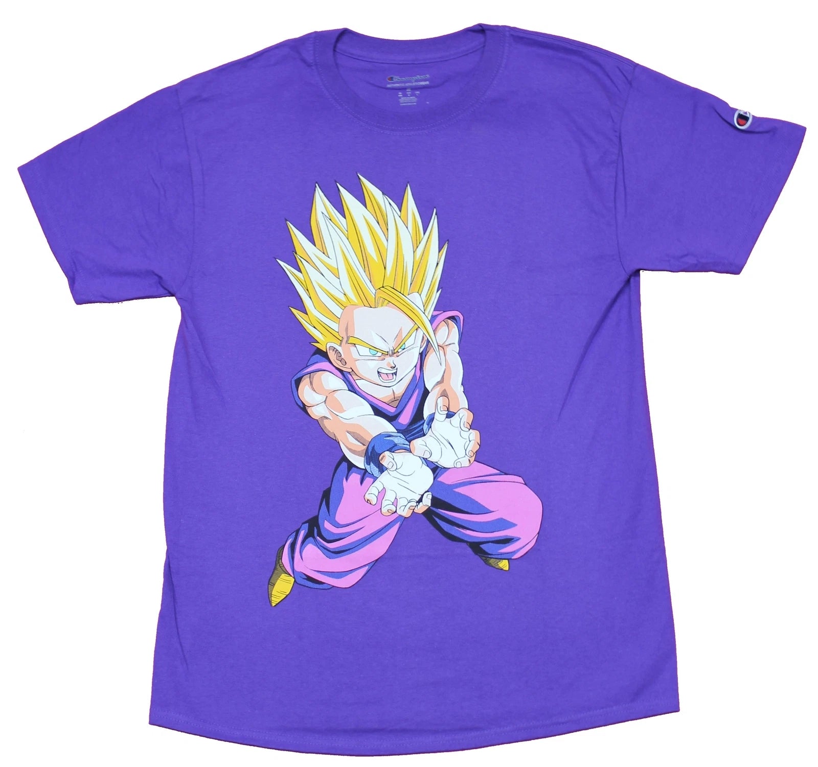 Dragon Ball Z Champion Adult New T-Shirt -  Son Gohan Attacking Gohan Pic