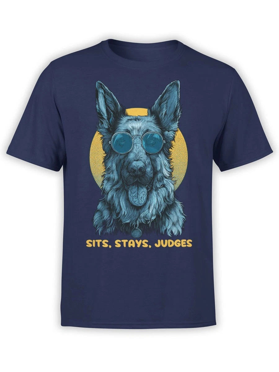 FANTUCCI Cool Shepherd T-Shirt | Sarcastic Dog Tee for Judgy Pet Lovers | Unisex