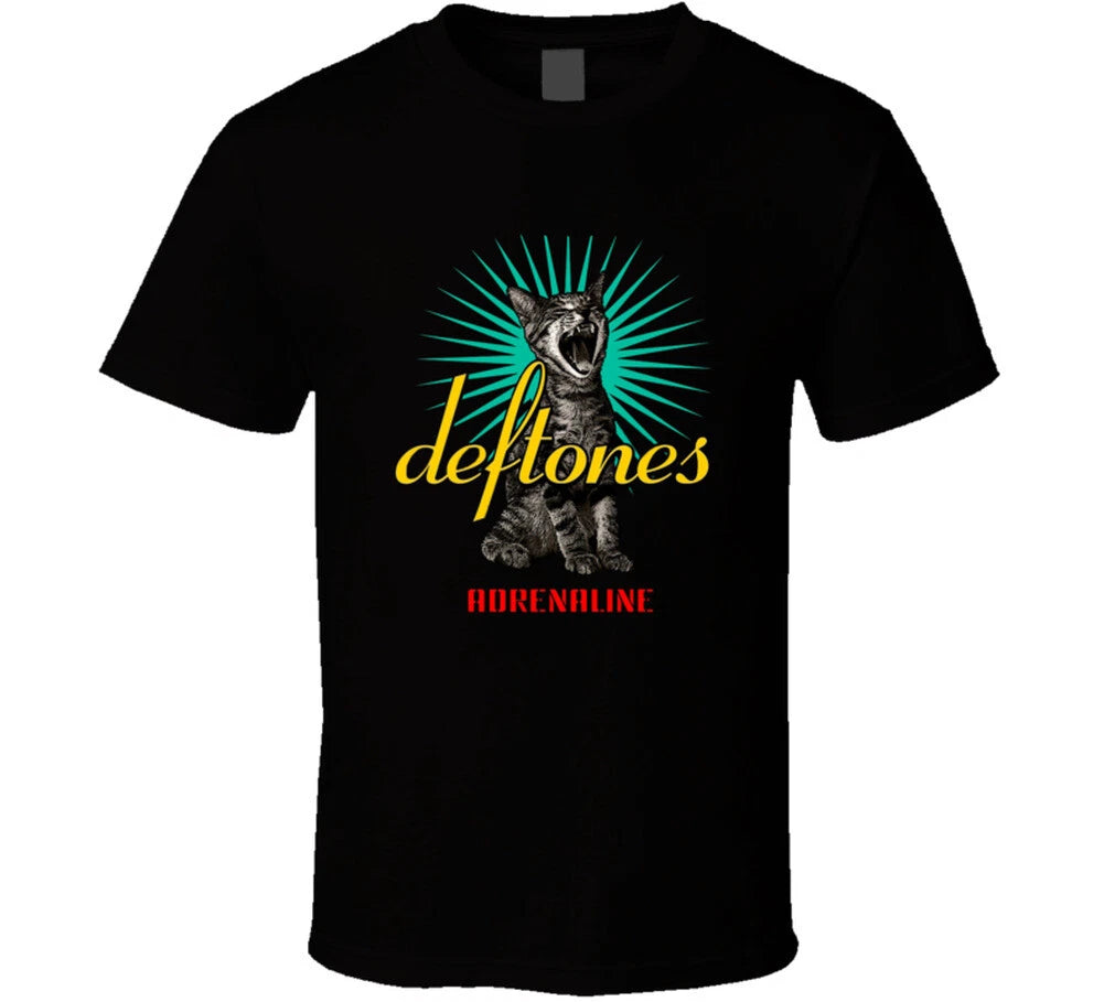 Deftones Adrenaline Cat Logo T Shirt