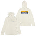 Patagonia Men Capilene Cool Daily Hoody Boardshort Logo L/S T-shirt - Dyno White