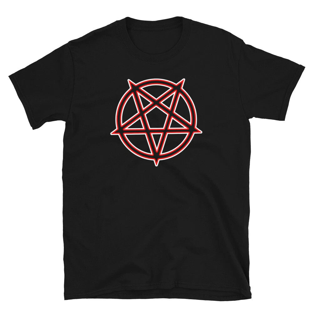Satanic Occult Symbol The Inverted Pentagram Men's Short-Sleeve T-Shirt