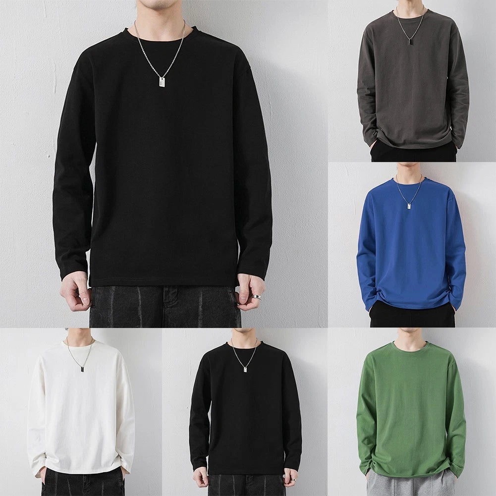 Hot Fashionable Men's Long Sleeve Blouse Activewear T Shirt in Various Colors