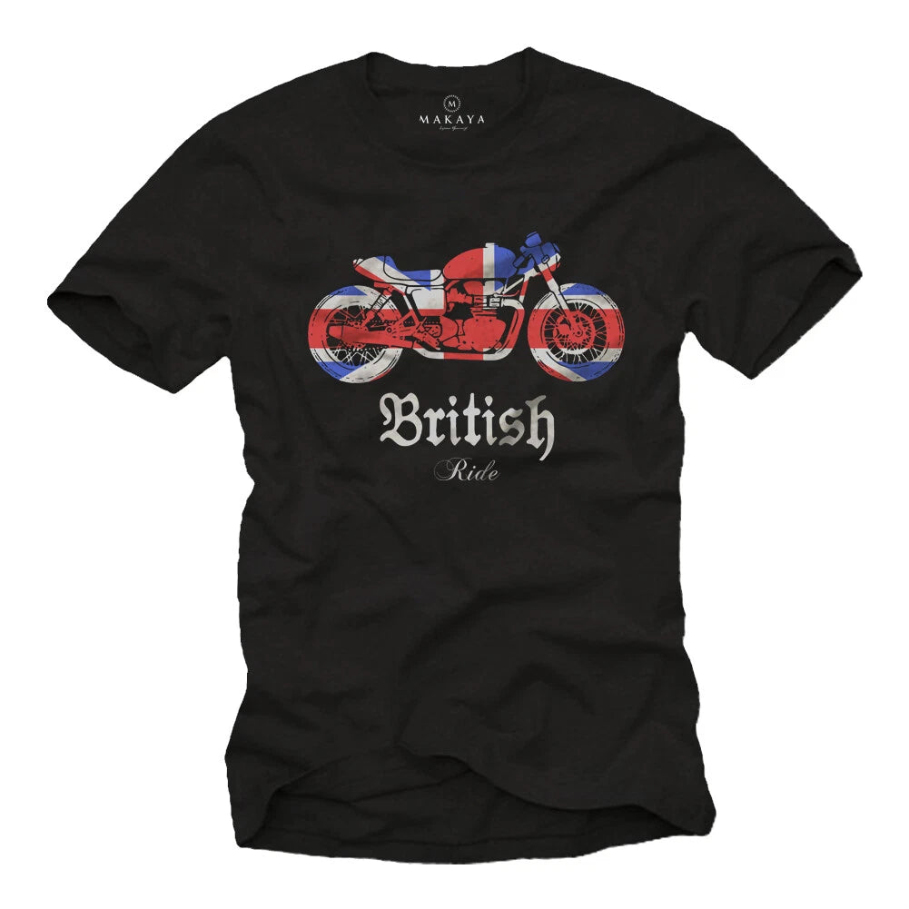 Mens Union Jack Flag England T-Shirt UK Gifts For Men Black S-5XL