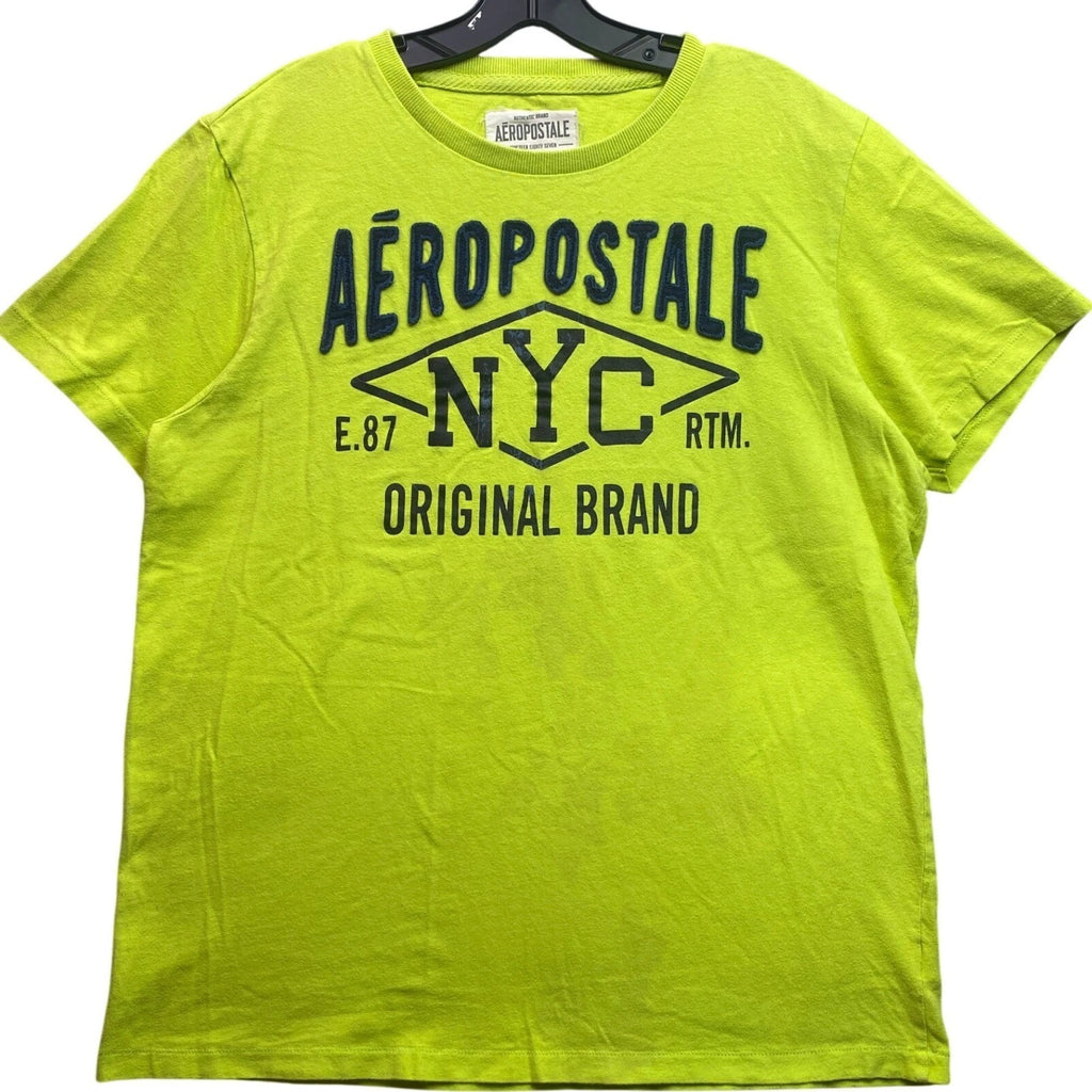 Aeropostale Shirt Mens Large Spellout Grunge Preppy Academia Everyday Streetwear