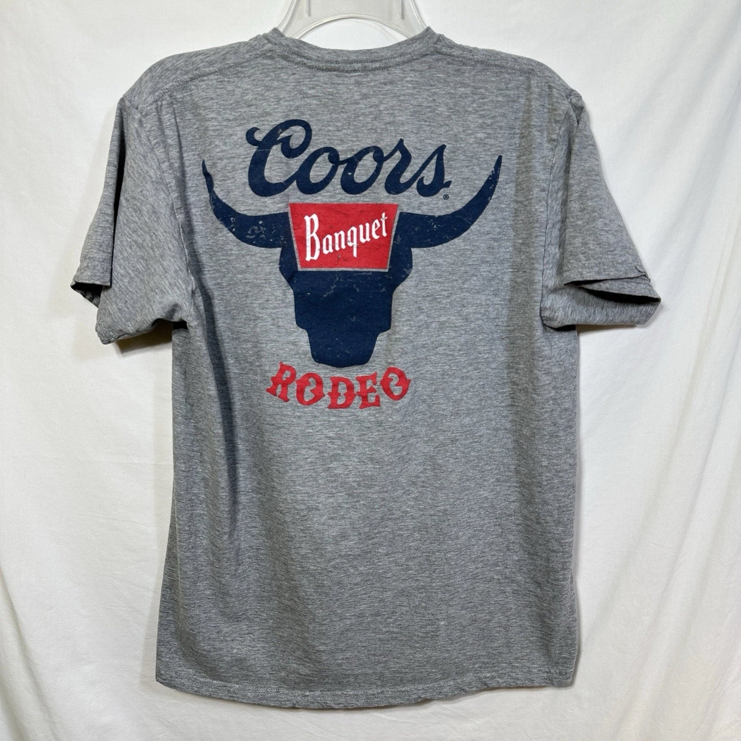 Coors Banquet Rodeo Double Sided Medium T-Shirt Beer Country Farm Bull Official