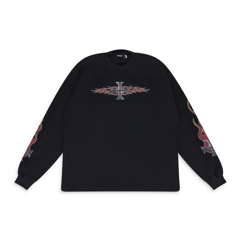 NWT GREEDY UNIT BLACK SCREW THERMAL T-SHIRT SIZE L $70