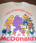 Vintage Style McDonald's  T-Shirt Mens XL NEW w/ TAG GRIMACE Fry Guys Birdie